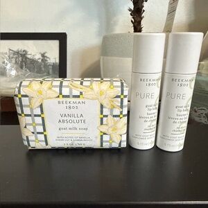 Beekman 1802 Vanilla Absolute Goat Milk Soap & 2 PURE Lip Balms